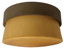 AFX Lighting, Inc. ARMF1F13RBECT - One Light Oil Rubbed Bronze Tea Stained Glass Drum Shade Flush Mount