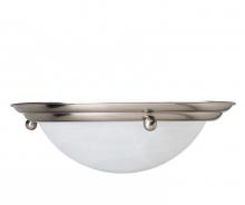 AFX Lighting, Inc. HF6213BNSCT - Two Light Brushed Nickel White Swirl Glass Bowl Flush Mount