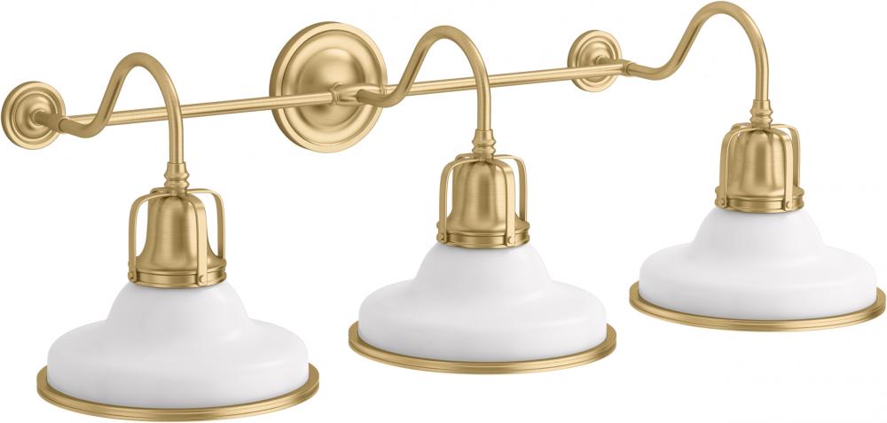 HAUKSBEE™ 3 LIGHT DOUBLE BELL SCONCE