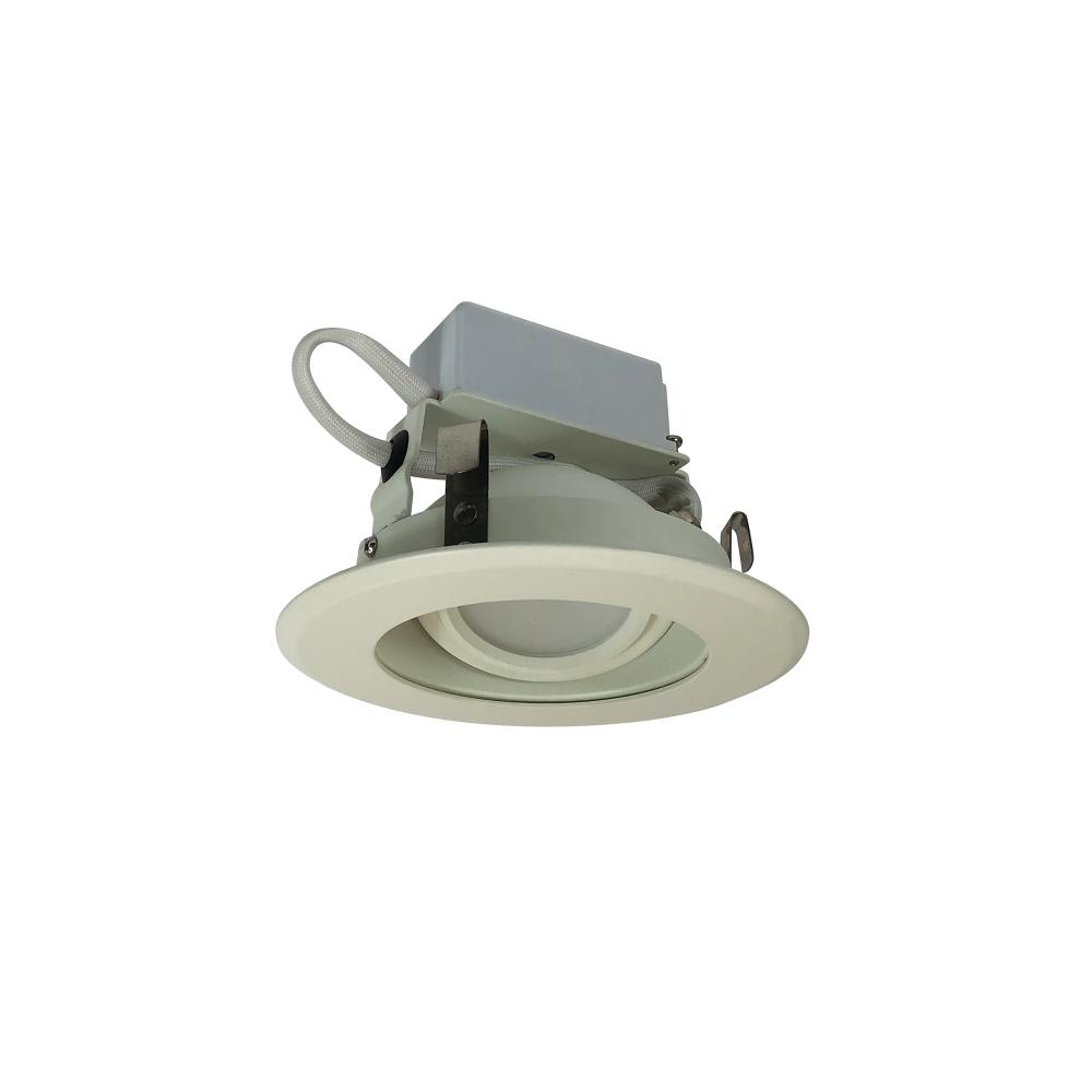 4" Cobalt Adjustable LED Retrofit, 1000lm / 12W, 2700K, White Reflector / White Flange,