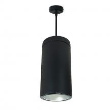 Nora NYLS2-6P15140FHBB3 - 6" CYL PENDANT 1500L 40K REF. FLD. HAZE/BLK FLANGE 120V Triac/ELV BLK CYL