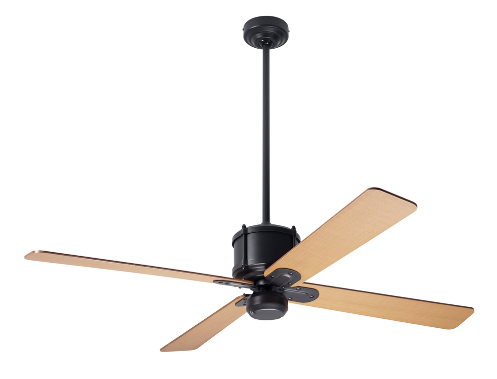 Industry DC Fan; Dark Bronze Finish; 50" Maple Blades; No Light; Wall/Remote Combo Control