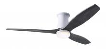 Modern Fan Co. ARB-FM-GW-54-EB-870-RC - Arbor Flush DC Fan; Gloss White Finish; 54" Ebony Blades; 17W LED; Remote Control