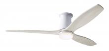 Modern Fan Co. ARB-FM-GW-54-WW-870-CC - Arbor Flush DC Fan; Gloss White Finish; 54" Whitewash Blades; 17W LED; Wall/Remote Combo Control