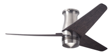 Modern Fan Co. VEL-FM-BN-48-EB-NL-CC - Velo Flush DC Fan; Bright Nickel Finish; 48" Ebony Blades; No Light; Wall/Remote Combo Control