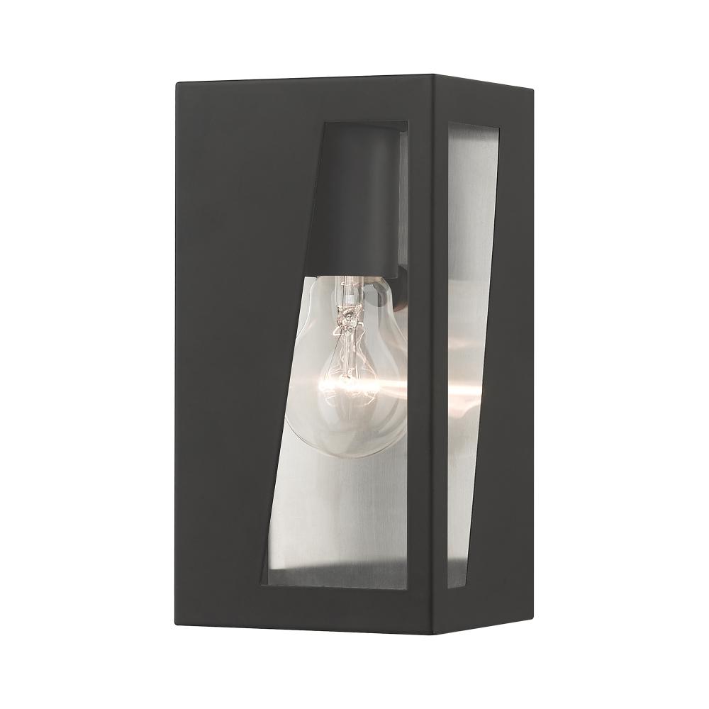 1 Light Black Outdoor Small ADA Wall Lantern