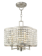 Livex Lighting 50574-91 - 4 Light BN Mini Chandelier/Ceiling Mount