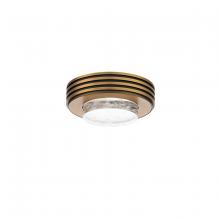 Schonbek Beyond BFM82408-AB - Zircle 8in 120/277V LED Flush Mount in Aged Brass with Optic Haze Quartz