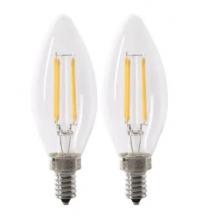 Feit Electric BPCTC100930CAFIL-2 - 100W Equivalent B10 Candelabra Dimmable Filament CEC (2-Pack)