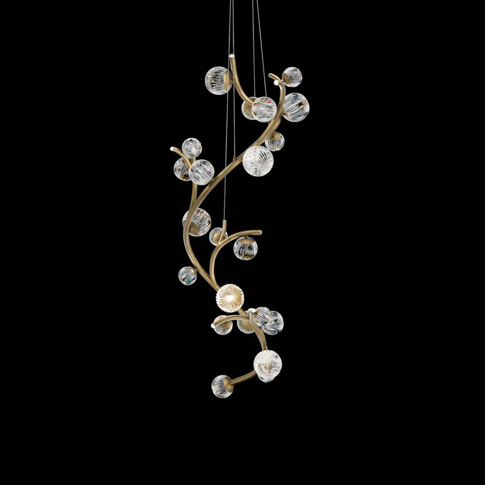 Audacity LED 3000K/3500K/4000K/5000K Indoor Hanging Lighting in French Gold with Radiance Crystal