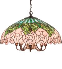 Meyda Blue 246607 - 22" Wide Tiffany Cabbage Rose Pendant