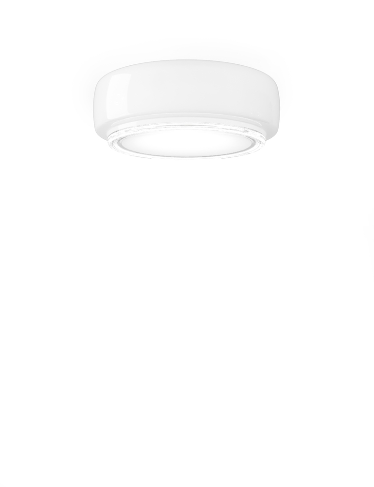 Bot Ceiling/Wall Lamp 45 White Crystal Glossy White L32GG UL