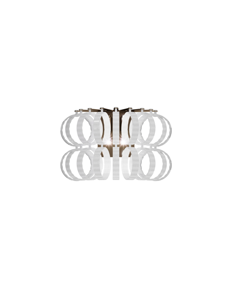 Ecos Wall Lamp 35 White Striped Matt Bronze 2 G9 UL