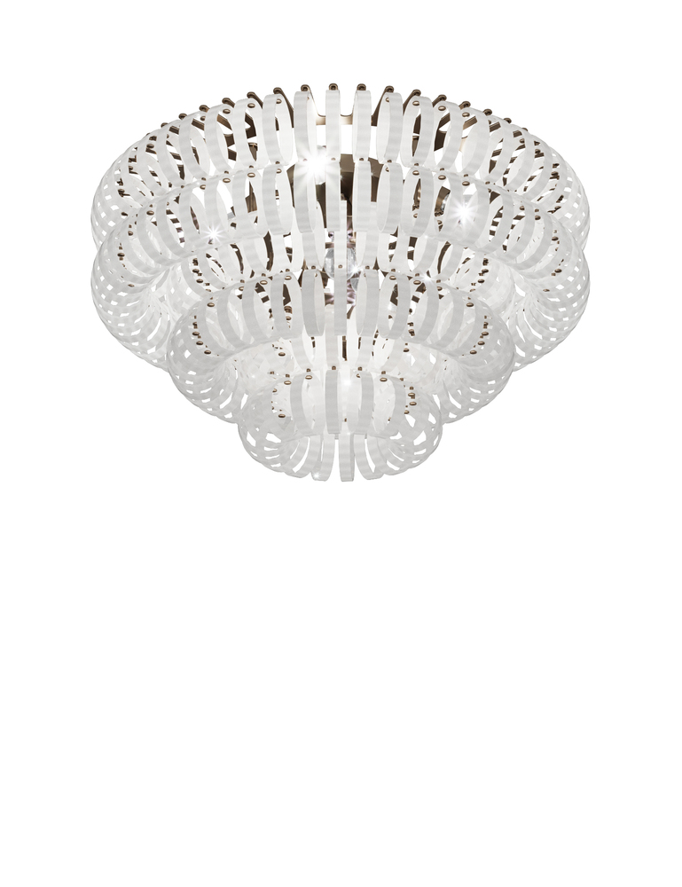 Ecos Ceiling Lamp 90 White Striped Matt Bronze 2 E26 UL