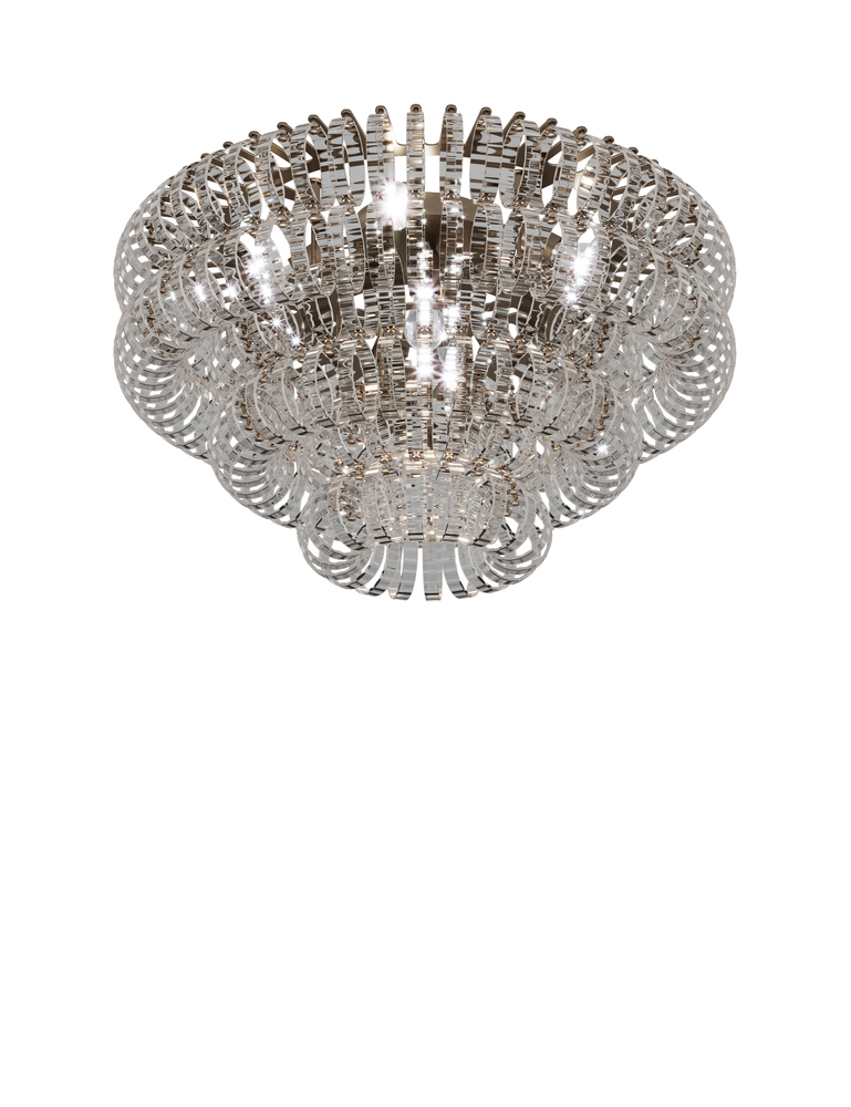 Ecos Ceiling Lamp 90 Crystal Striped Glass Matt Bronze 2 E26 UL