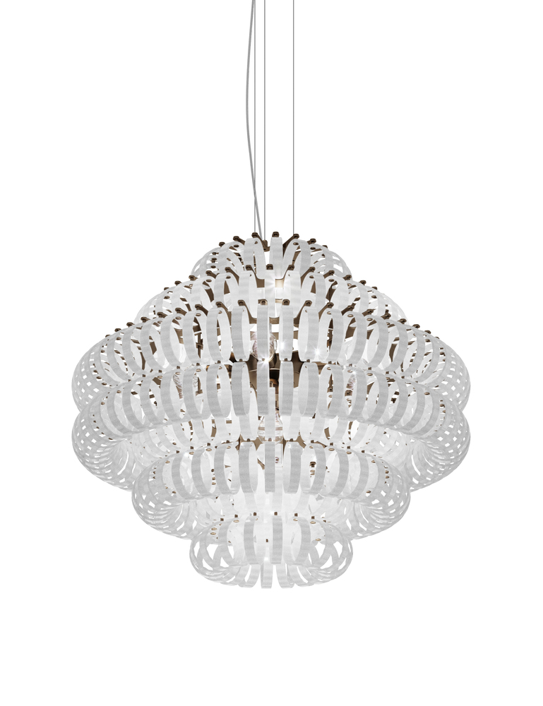 Ecos Suspension 90 White Striped Matt Bronze 2 E26 UL