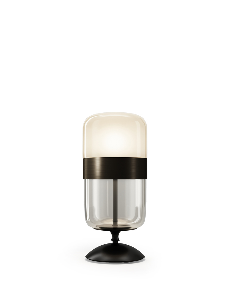 Futura Table Lamp M Amber Brass Matt Black 1 E26 UL