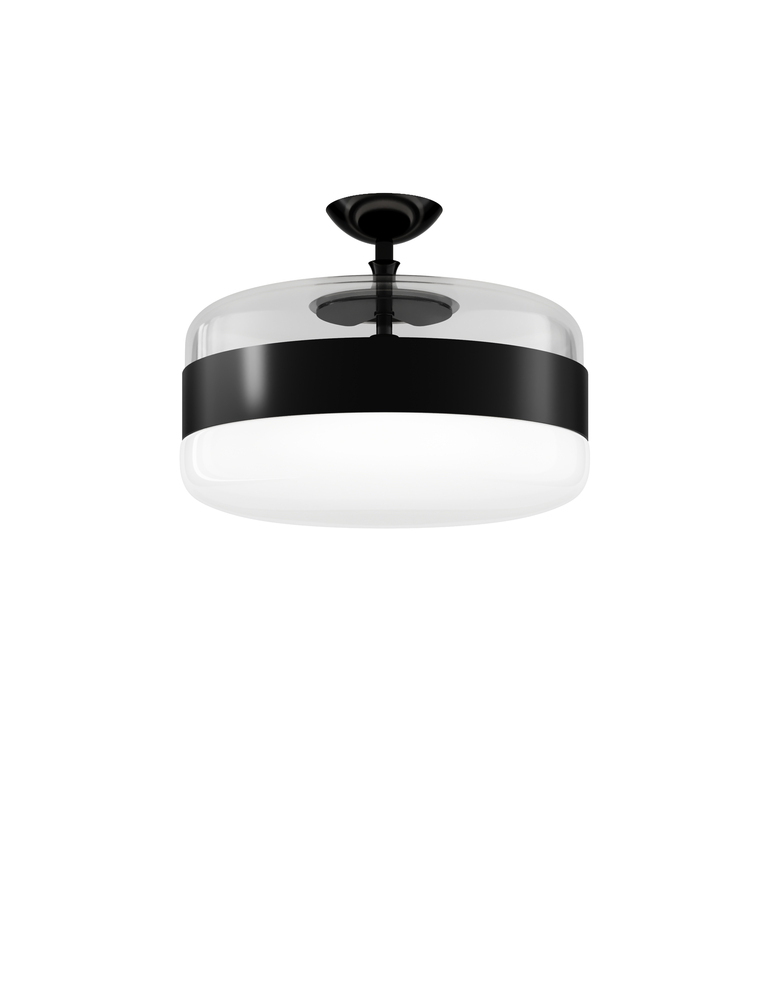Futura Ceiling Lamp G White Black Matt Black 1 E26 UL
