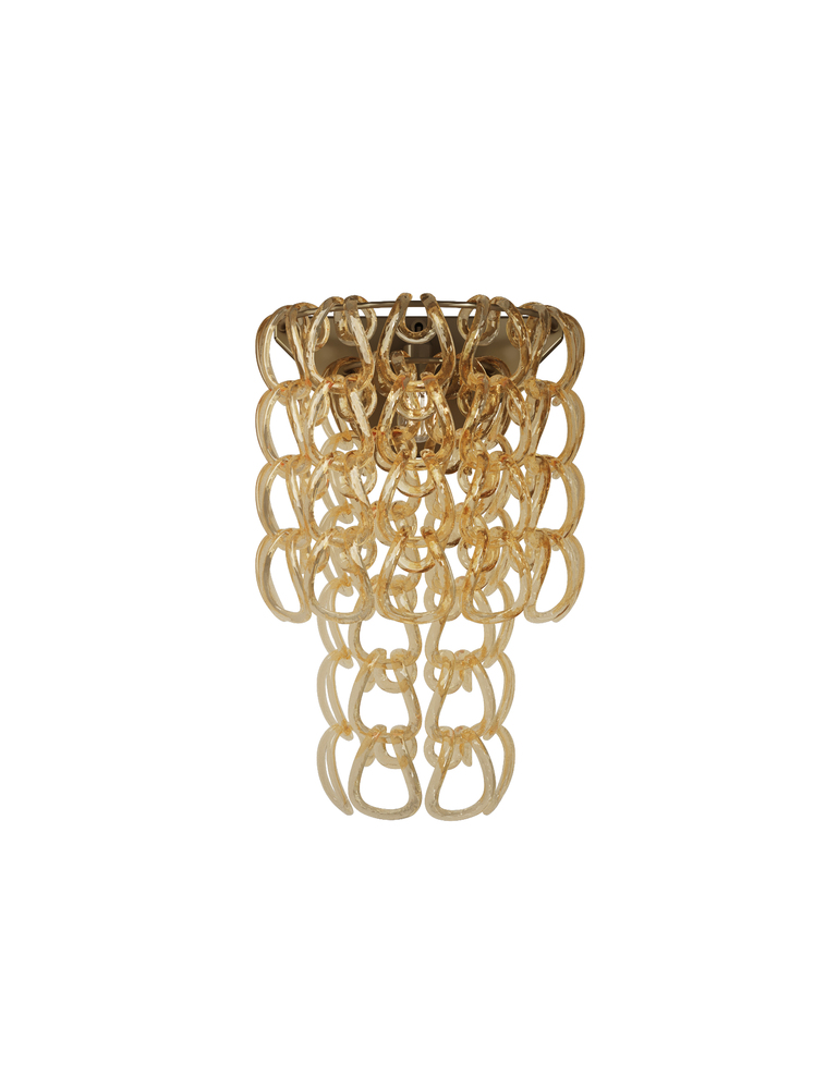 Giogali Wall Lamp Crystal Amber Matt Bronze 1 E12 UL
