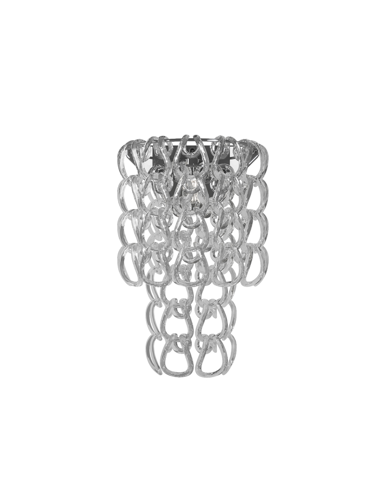 Giogali Wall Lamp Crystal Transparent Glossy Chrome E12 UL