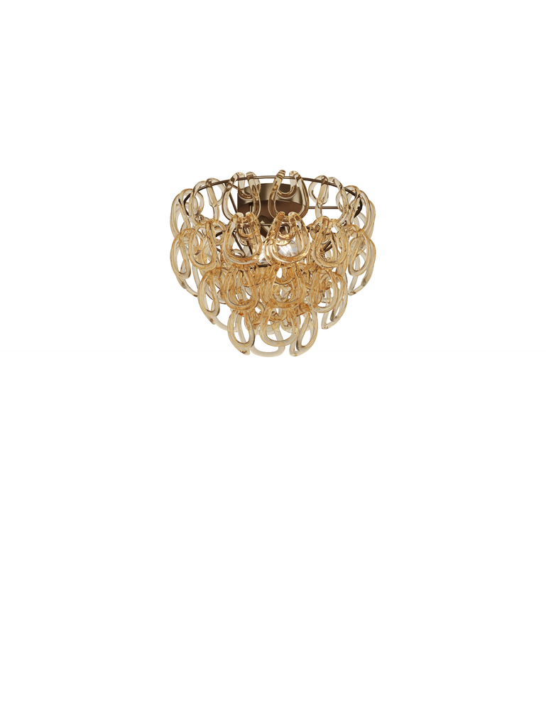 Giogali Ceiling Lamp 40 Crystal Amber Matt Bronze 1 E26 UL 1