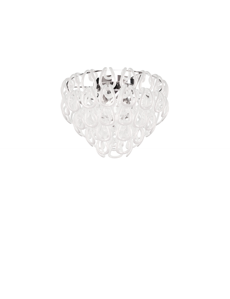Giogali Ceiling Lamp 50 White Glossy Chrome E26 UL