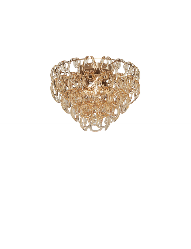 Giogali Ceiling Lamp 50 Crystal Amber Matt Bronze 1 E26 UL