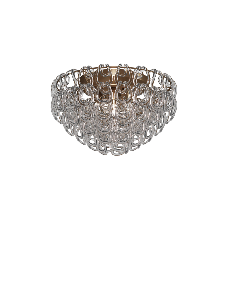 Giogali Ceiling Lamp 60 Crystal Transparent Matt Bronze 1 E26 UL 1
