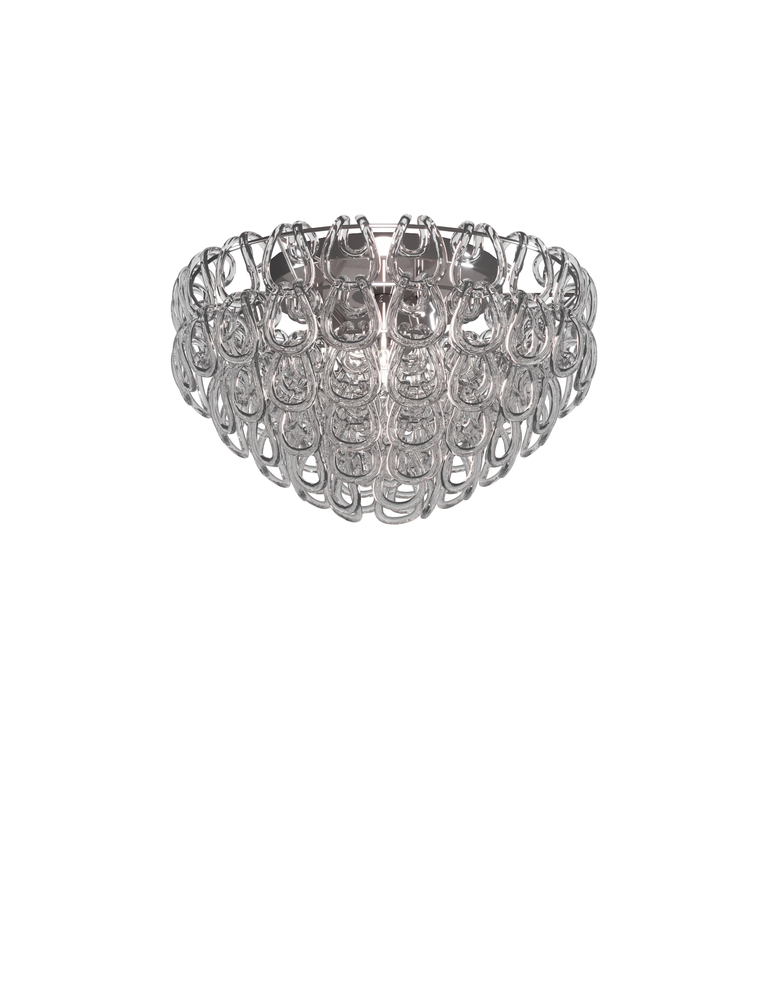 Giogali Ceiling Lamp 60 Crystal Transparent Glossy Chrome E26 UL 1