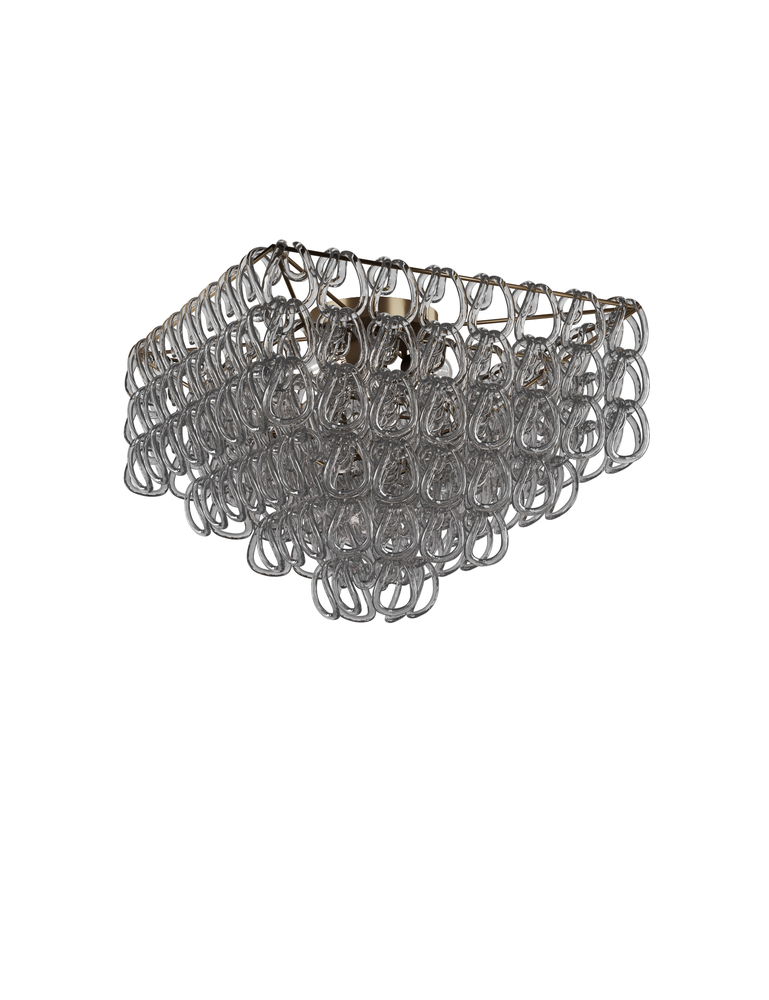 Giogali Ceiling Lamp 65q Crystal Smoky Matt Bronze 1 E26 UL