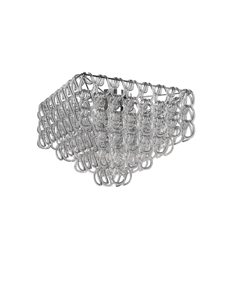 Giogali Ceiling Lamp 65q Crystal Transparent Glossy Chrome E26 UL