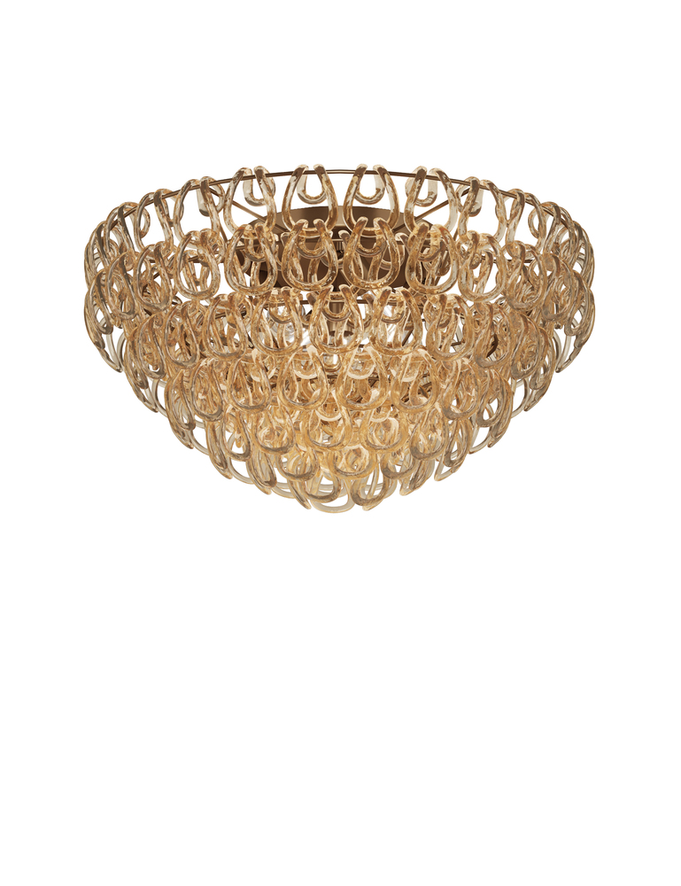 Giogali Ceiling Lamp 80 Crystal Amber Matt Bronze 1 E26 UL 1