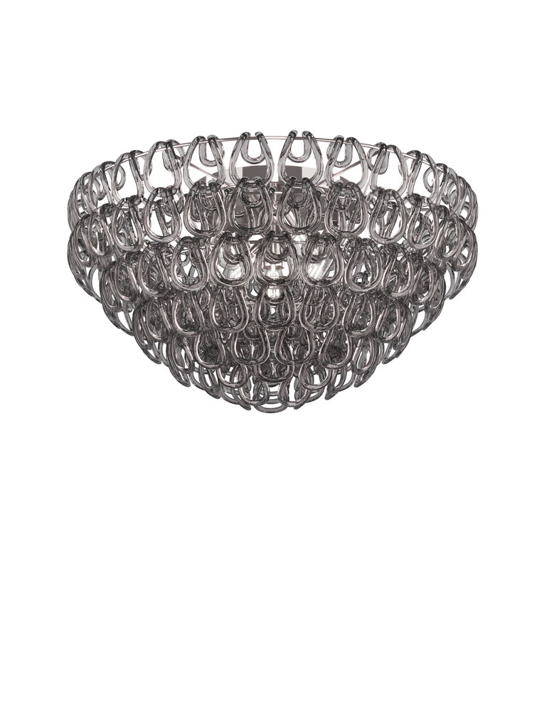 Giogali Ceiling Lamp 80 Crystal Smoky Glossy Chrome E26 UL 1