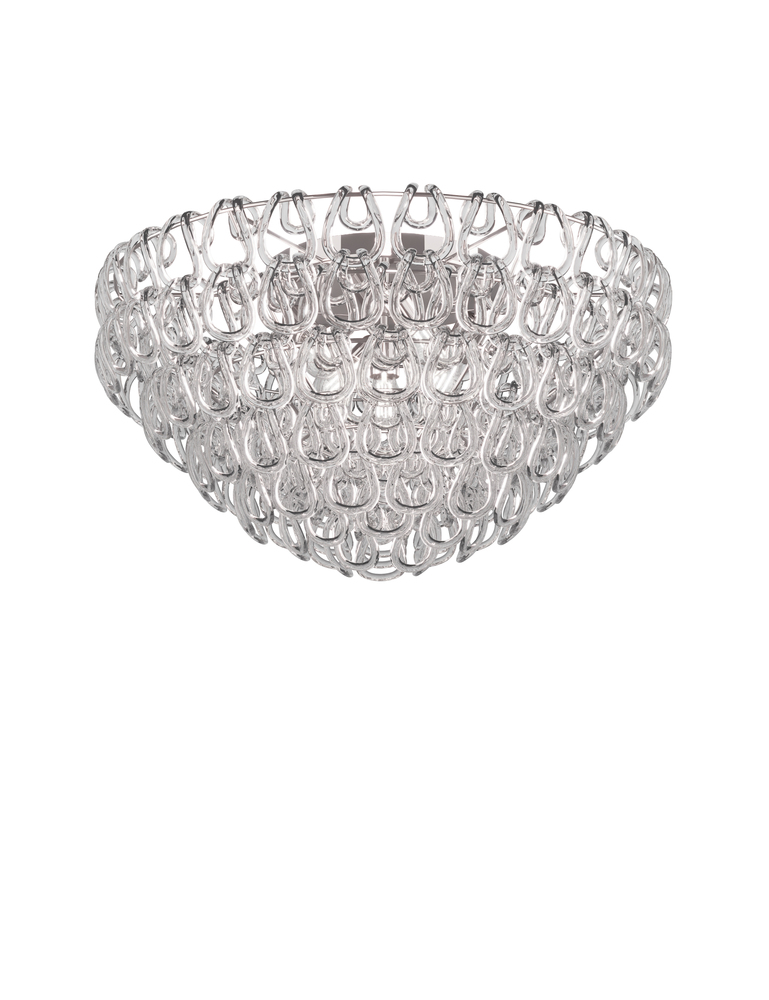Giogali Ceiling Lamp 80 Crystal Transparent Glossy Chrome E26 UL 1