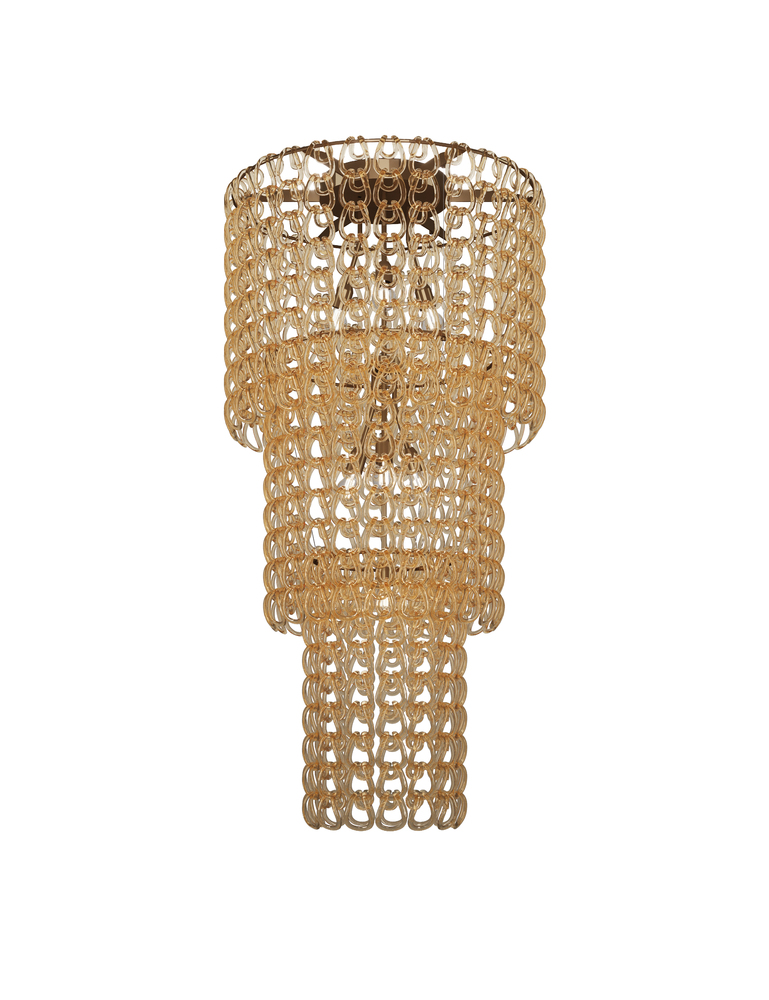 Giogali Ceiling Lamp Ca3 Crystal Amber Matt Bronze 1 E26 UL