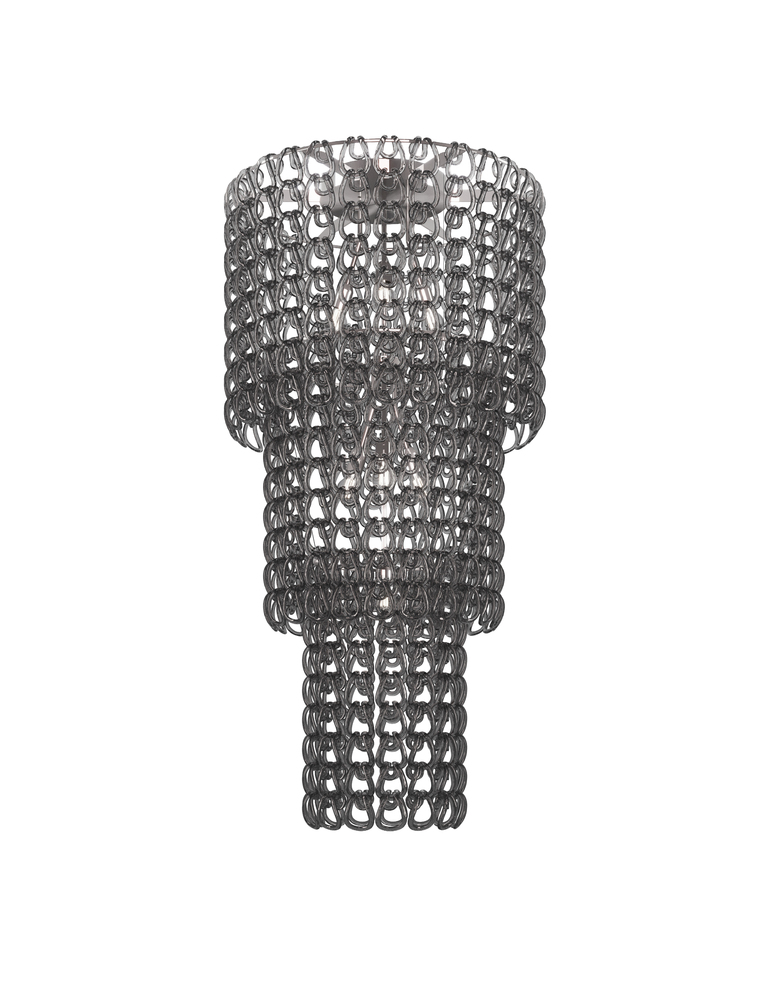 Giogali Ceiling Lamp Ca3 Crystal Smoky Glossy Chrome E26 UL