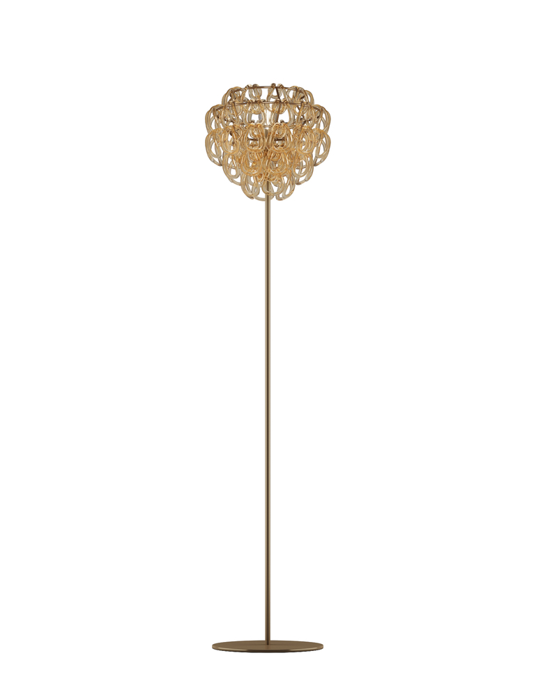 Giogali Floor Lamp Crystal Amber Matt Bronze 1 E26 UL 1