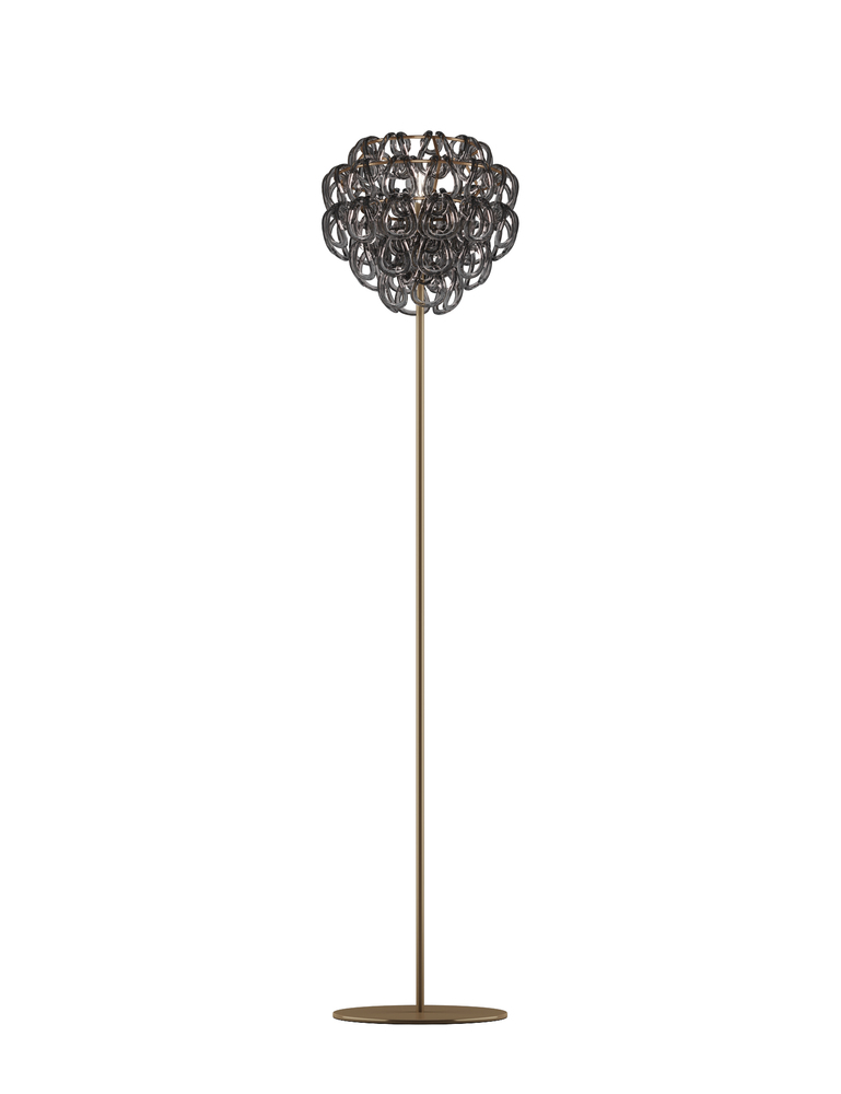 Giogali Floor Lamp Crystal Smoky Matt Bronze 1 E26 UL 1