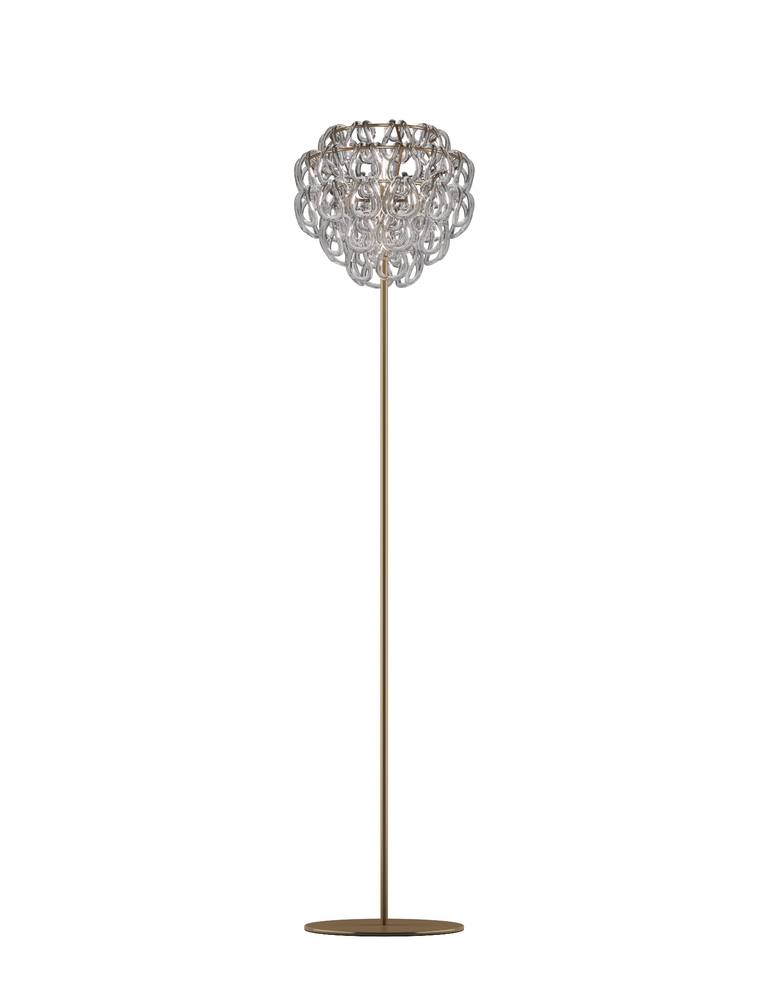 Giogali Floor Lamp Crystal Transparent Matt Bronze 1 E26 UL 1