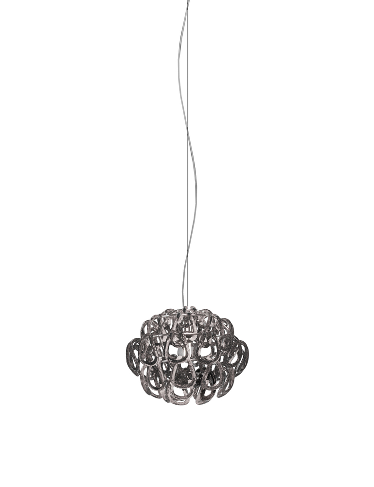 Giogali Suspension 35 Crystal Smoky Glossy Chrome E26 UL 1