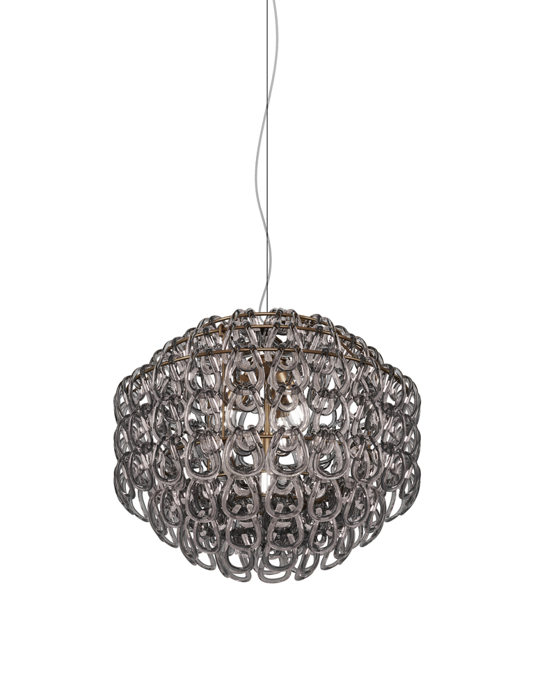 Giogali Suspension 65 Crystal Smoky Matt Bronze 1 E26 UL