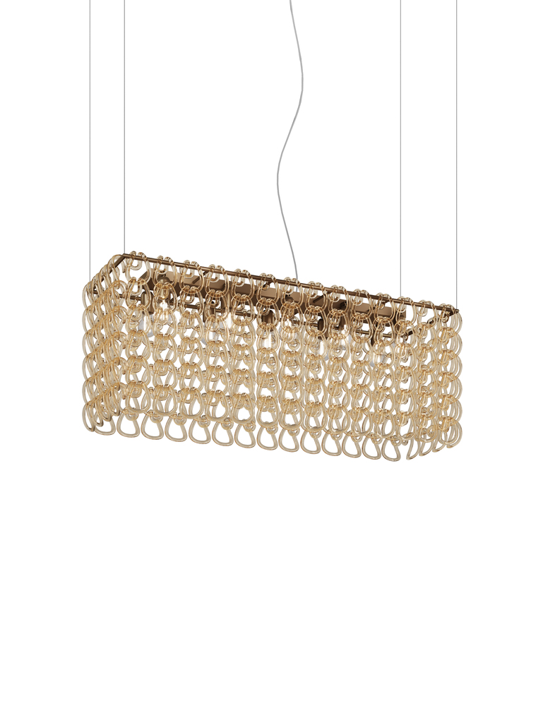 Giogali Suspension R1b Crystal Amber Matt Bronze 1 E26 UL