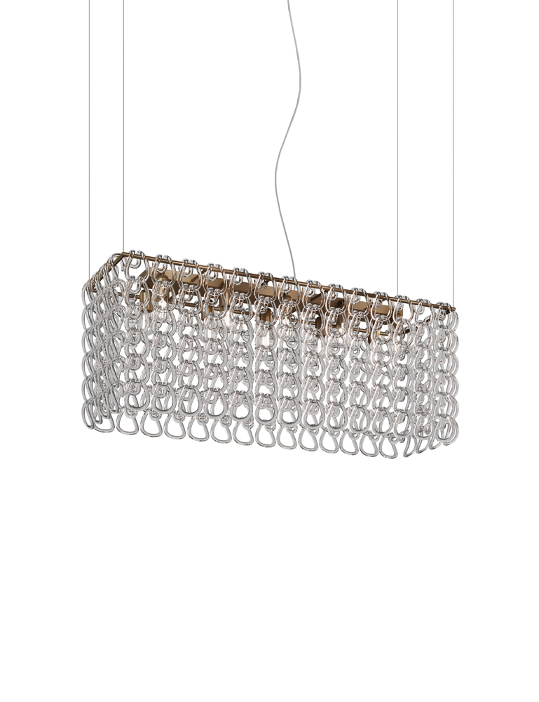 Giogali Suspension R1b Crystal Transparent Matt Bronze 1 E26 UL