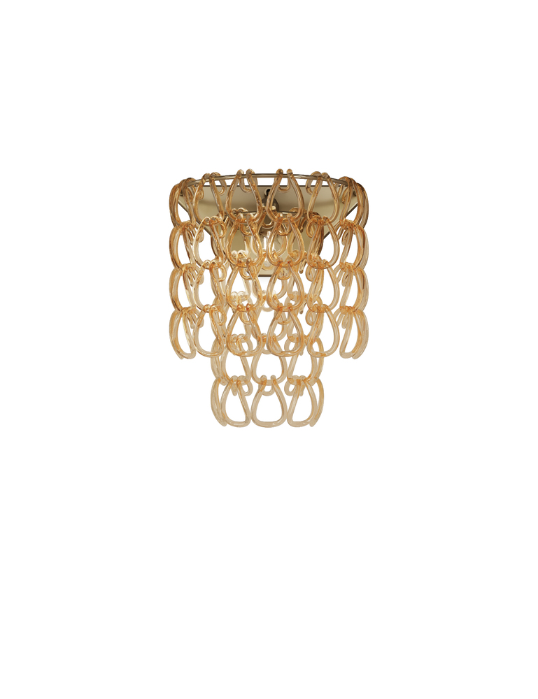 Minigiogali Wall Lamp Crystal Amber Matt Bronze 1 E12 UL