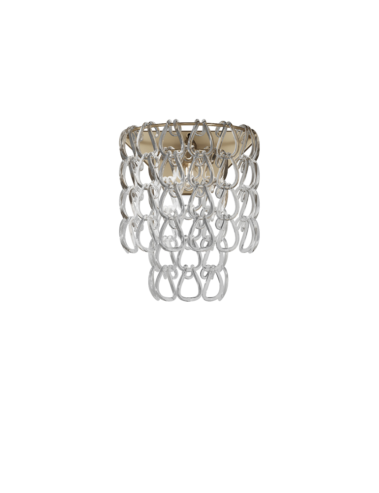 Minigiogali Wall Lamp Crystal Transparent Matt Bronze 1 E12 UL