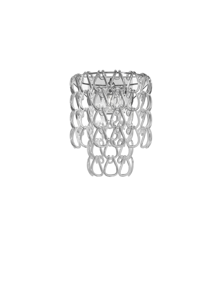 Minigiogali Wall Lamp Crystal Transparent Glossy Chrome E12 UL