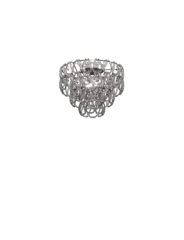Minigiogali Ceiling Lamp 40 Crystal Smoky Glossy Chrome E26 UL 1
