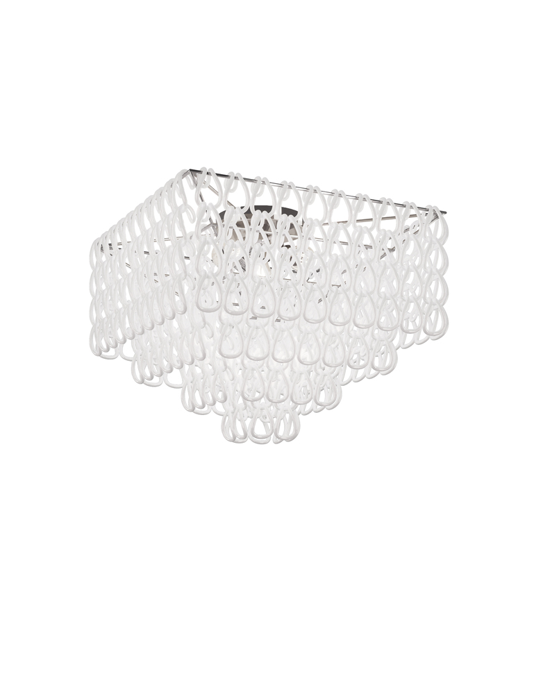 Minigiogali Ceiling Lamp 65q White Glossy Chrome E26 UL