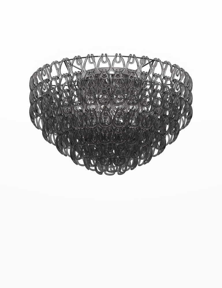 Minigiogali Ceiling Lamp 80 Crystal Smoky Glossy Chrome E26 UL 1
