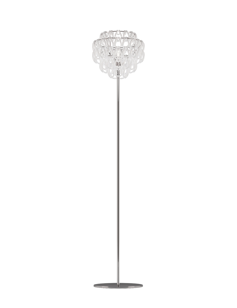 Minigiogali Floor Lamp White Glossy Chrome E26 UL 1